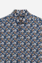 CAMICIA FANTASIA STRETCH BLU